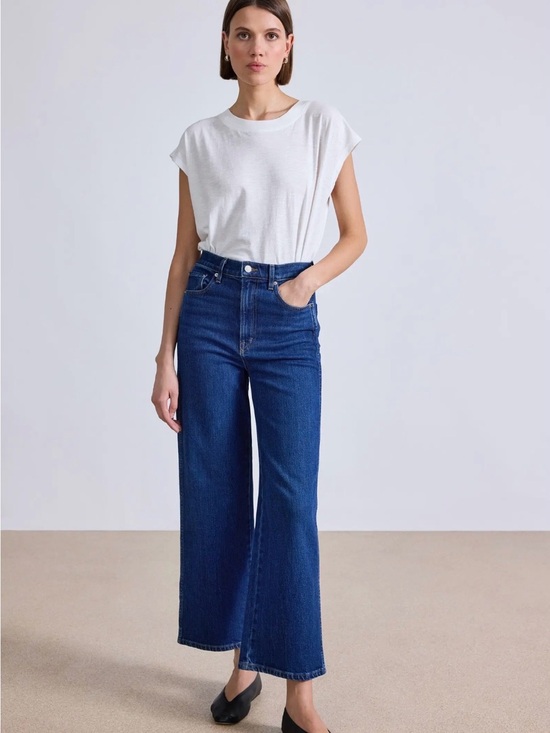 Apiece Apart Denim - Apiece Apart Dark Blue Wide-Leg High-Rise Jeans